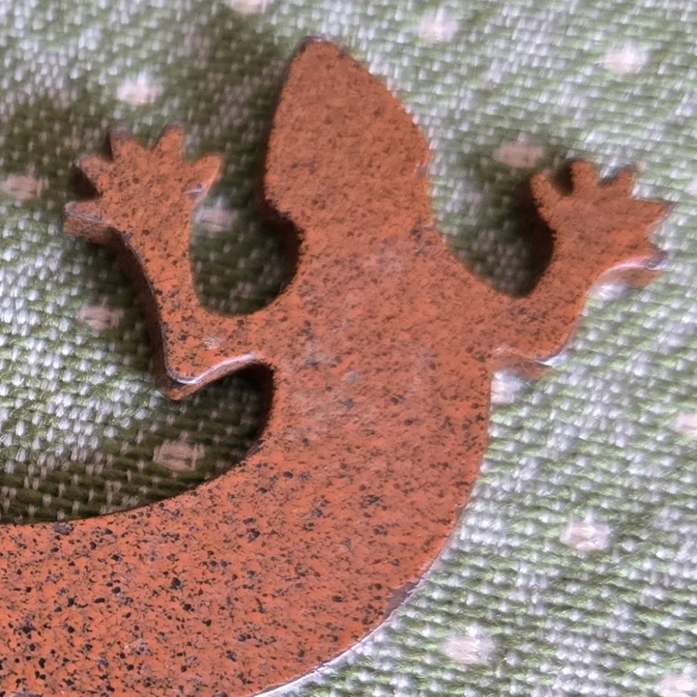 Lizard Metal Keychain